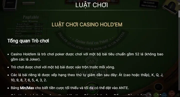 Một số mẹo chơi Casino Hold’em luôn thắng